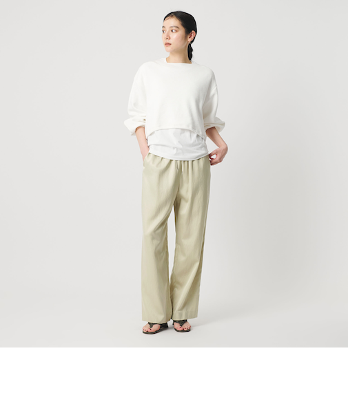 サテンドロースト ワイドパンツ ウォッシャブル