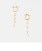 ＜Causerie＞淡水パール フープイヤリング