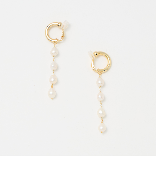 ＜Causerie＞淡水パール フープイヤリング