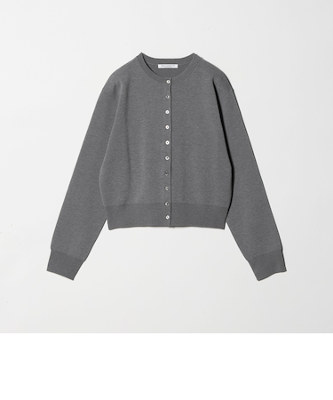 コットンブレンド コンパクトクルーネック カーディガン ウォッシャブル