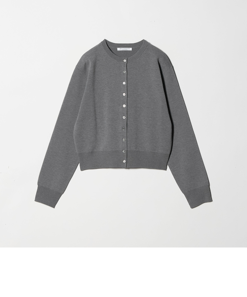 コットンブレンド コンパクトクルーネック カーディガン ウォッシャブル