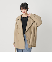 コットンブレンド ミドルトレンチコート