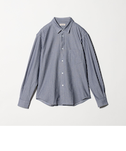 クイック ストレッチ ストライプ レギュラー シャツ SLIM型 吸水速乾機能付き