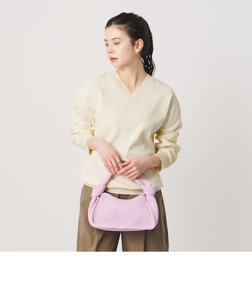 BEAUTY&YOUTHコットンブレンドVネックニットプルオーバーウォッシャブル コットンブレンド Vネックニットプルオーバー ウォッシャブル