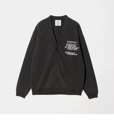 【別注】＜HEAR MY NAME＞ロゴ スウェットカーディガン ブラック