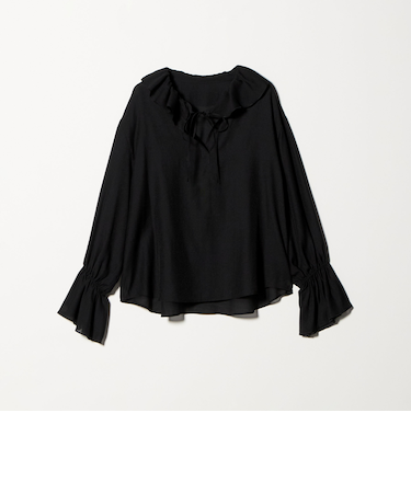 ラッフル スキッパーブラウス