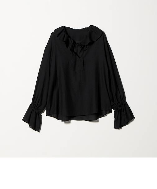 ラッフル スキッパーブラウス