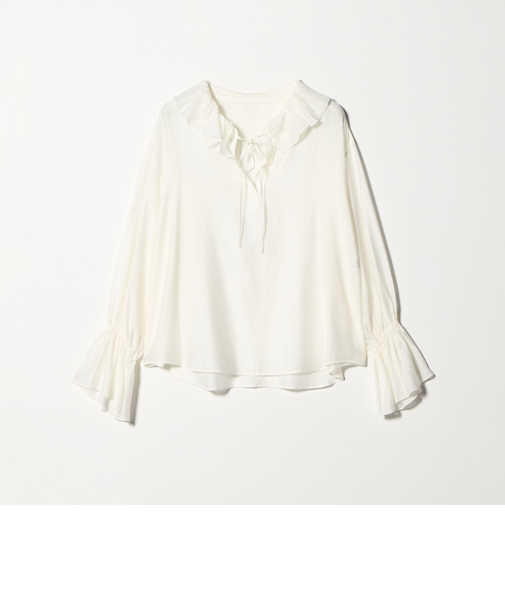 ラッフル スキッパーブラウス