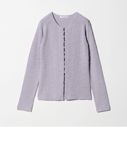 コットンナイロンスラブ フロントボタン カーディガン