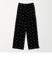 エンブロイダリー ベロアイージーパンツ ウォッシャブル