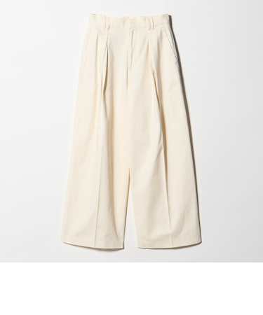 コットンチノ 2タック ワイドパンツ