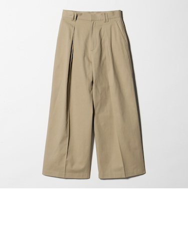 コットンチノ 2タック ワイドパンツ