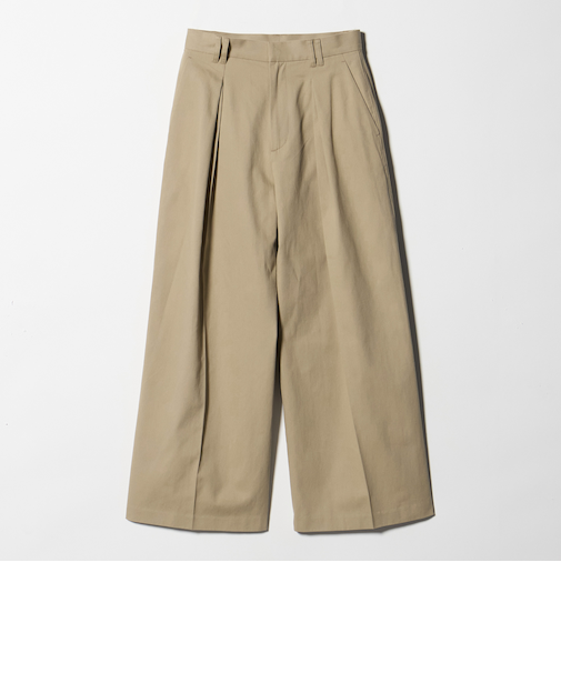 コットンチノ 2タック ワイドパンツ