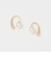 パールモチーフバック フック ピアス