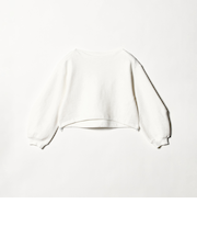 クロップド ボートネックプルオーバー