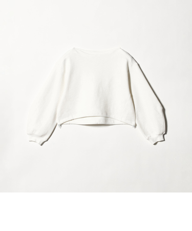 クロップド ボートネックプルオーバー