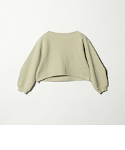 クロップド ボートネックプルオーバー