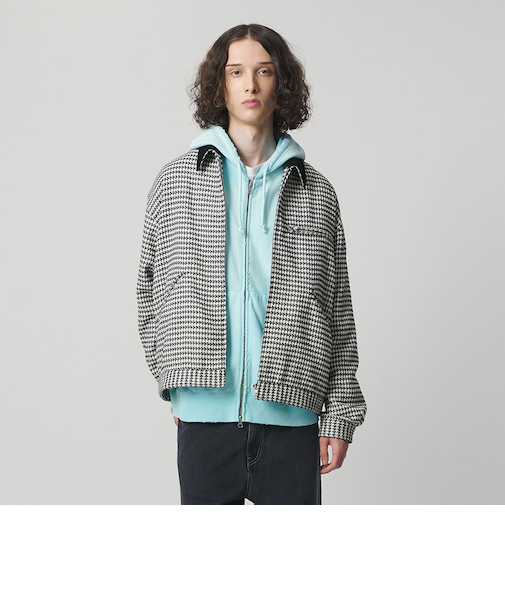 チェック ジップ ワーク ジャケット