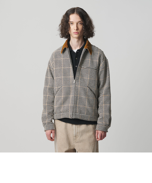 チェック ジップ ワーク ジャケット