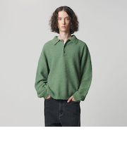 コットン ナイロン カールヤーン ポロシャツ