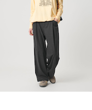 ウールブレンド ツイルバックゴムパンツ 2 ウォッシャブル