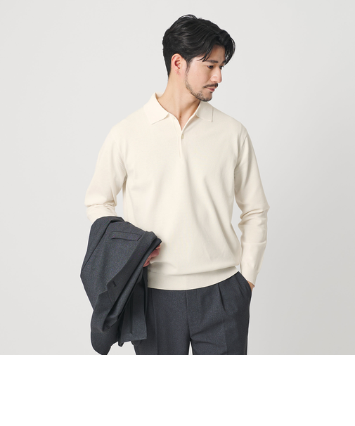 【WEB限定 WARDROBE SMART】KOUKIN ハイゲージ ニット ポロシャツ【抗菌・防臭】