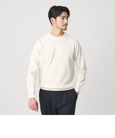 【WEB限定 WARDROBE SMART】KOUKIN ハイゲージ ニット クルーネック【抗菌・防臭】