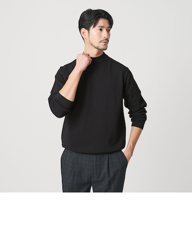 【WEB限定 WARDROBE SMART】KOUKIN ハイゲージ ニット モックネック【抗菌・防臭】