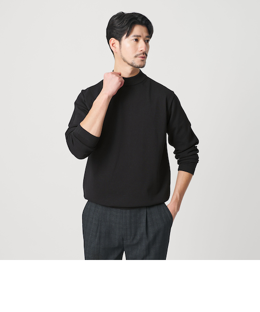 【WEB限定 WARDROBE SMART】KOUKIN ハイゲージ ニット モックネック【抗菌・防臭】
