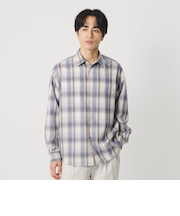 尾州 TW オンブレ チェック レギュラー シャツ GRANDE TAPERD型 ウォッシャブル MADE IN JAPAN