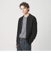 ブークレ レース ジップ ポロジャケット ウォッシャブル