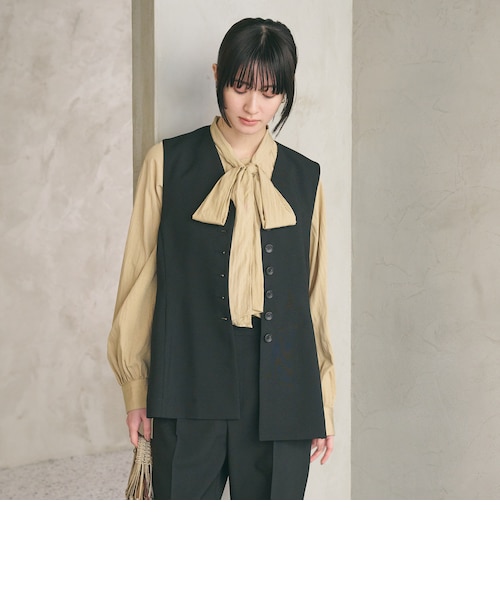 レディースのベスト・ジレ（ブラック）の通販｜&mall（アンドモール