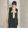 【WEB限定 Wardrobe DAILY MINIMAL】メランジ ペプラムベスト ウォッシャブル