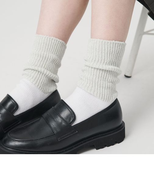 【別注】＜ROSTER SOX＞ラメ リブソックス
