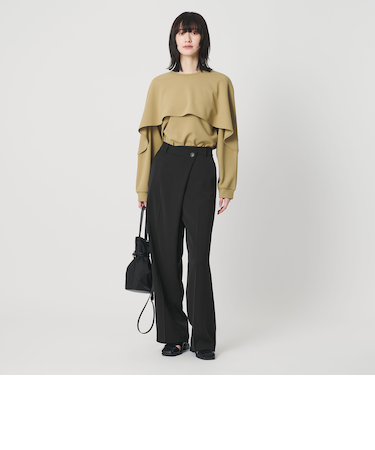 【WEB限定 Wardrobe DAILY MINIMAL】ダブルクロス ラップパンツ ウォッシャブル