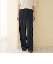 【WEB限定 Wardrobe DAILY MINIMAL】ダブルクロス ラップパンツ ウォッシャブル