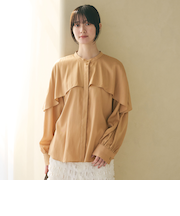 【WEB限定 Wardrobe DAILY MINIMAL】フリルレイヤーブラウス ウォッシャブル