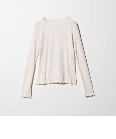 ポリエステルコットンテレコ メローステッチ クルーネックカットソー