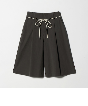 コットン タック ストリング ハーフパンツ