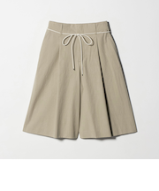 コットン タック ストリング ハーフパンツ