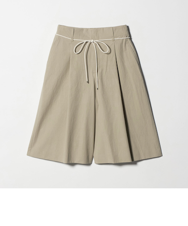 コットン タック ストリング ハーフパンツ