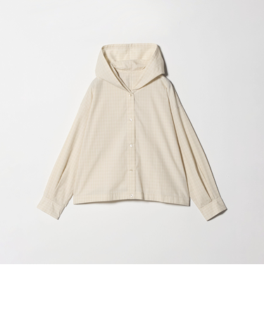 ポリエステルコットン フードシャツ