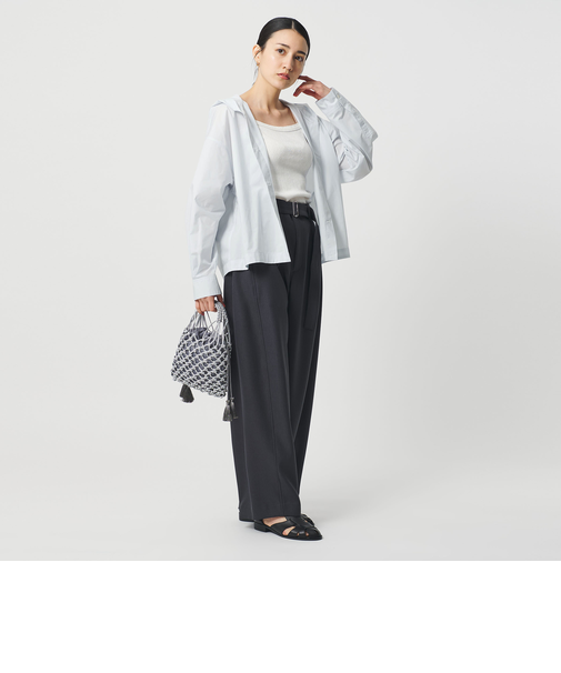 ポリエステルコットン フードシャツ