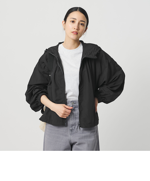 ナイロン ギャザーフードブルゾン ウォッシャブル｜ビューティー