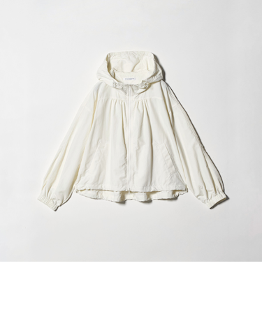 ナイロン ギャザーフードブルゾン ウォッシャブル