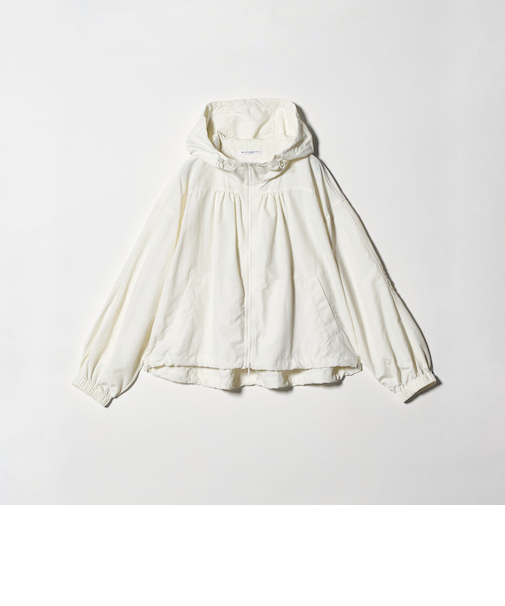 ナイロン ギャザーフードブルゾン ウォッシャブル