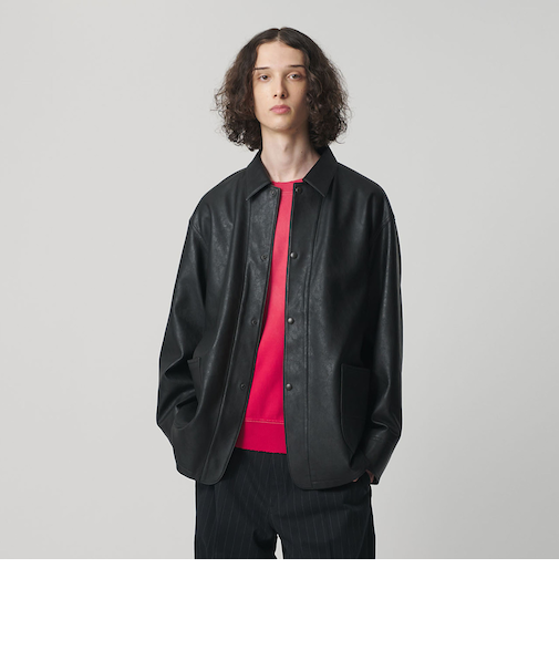 レザーライク カバーオール