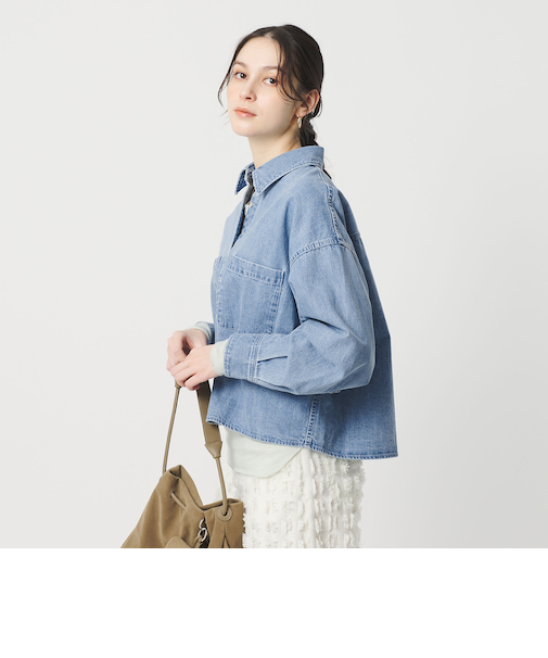 【WEB限定】ショート デニムシャツ