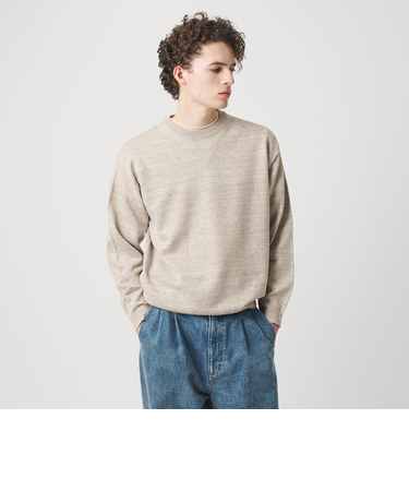 ハイブリッド リネン クルーネック ニット