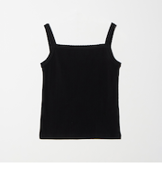 コットン パターンメッシュ キャミソール